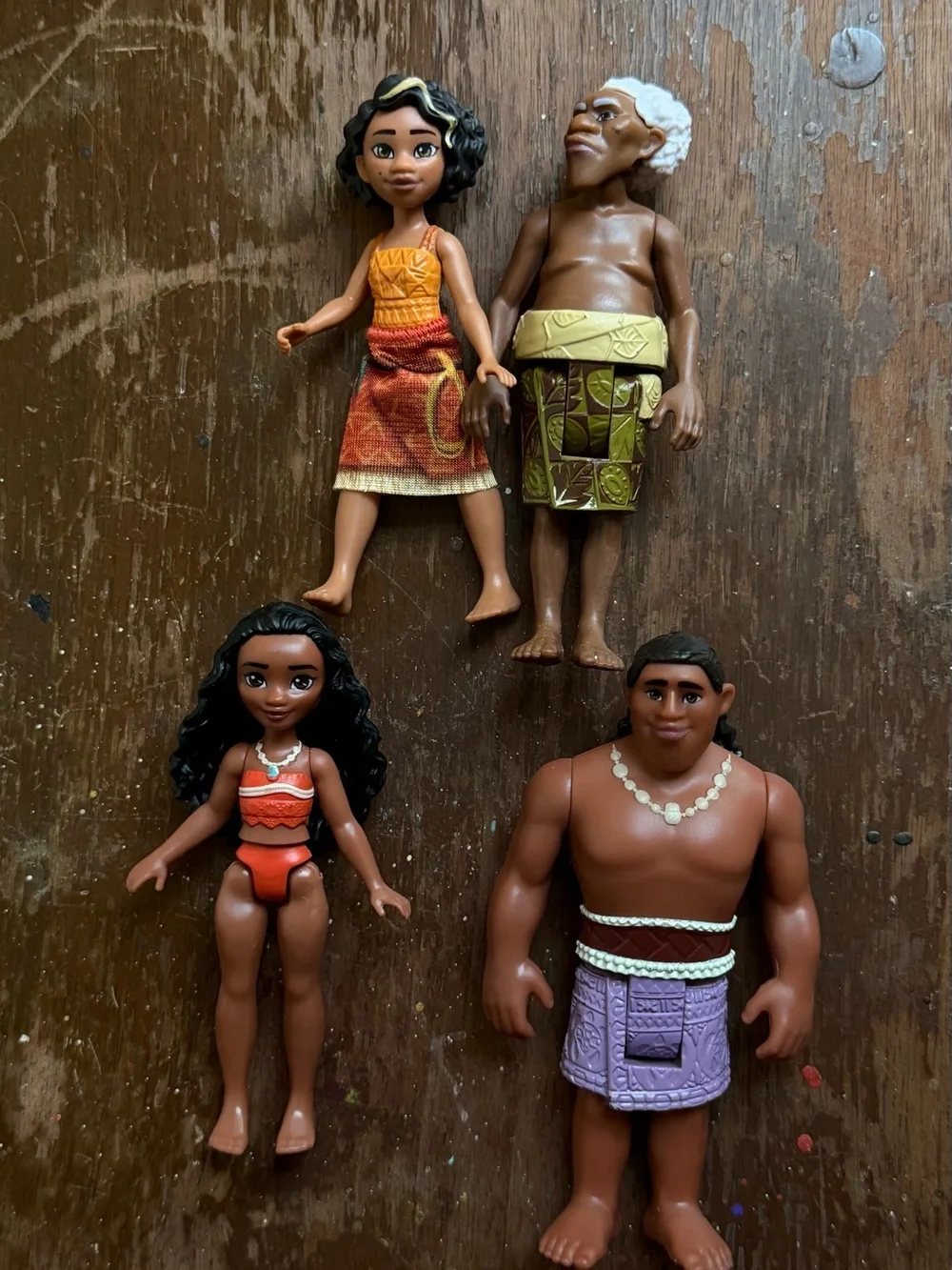 Disney Moana 2 Moana’s Canoe Crew Lot of 4 Replacement Figures Moana Maui